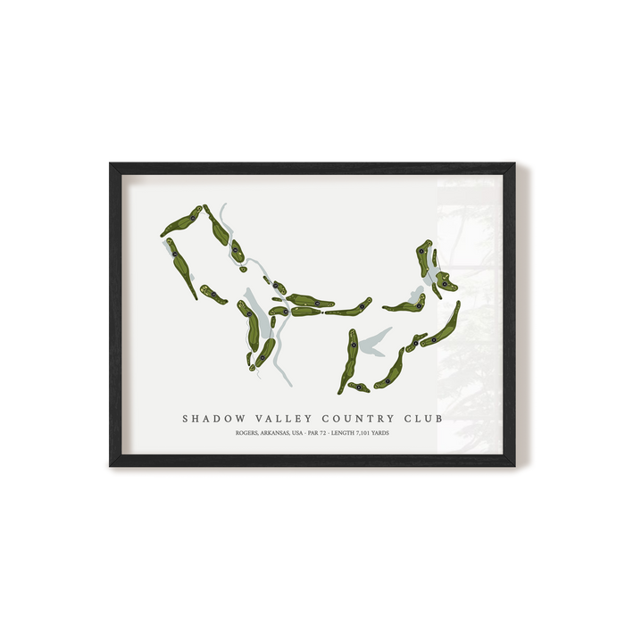 Shadow Valley Country Club | Golf Course Map | Black+Frame