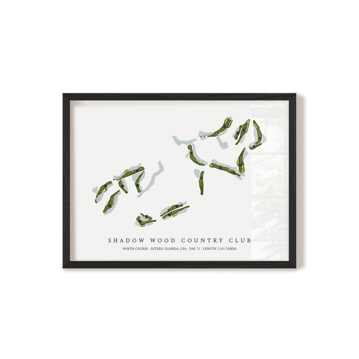 Shadow Wood Country Club - North Course | Golf Course Print | Black Frame