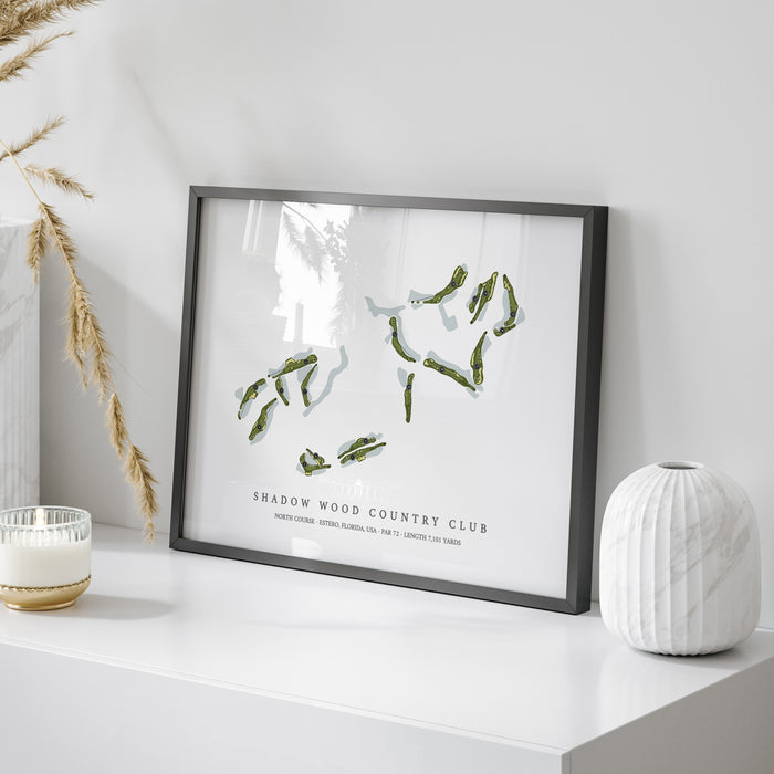 Shadow Wood Country Club - North Course | Golf Course Print | On Table
