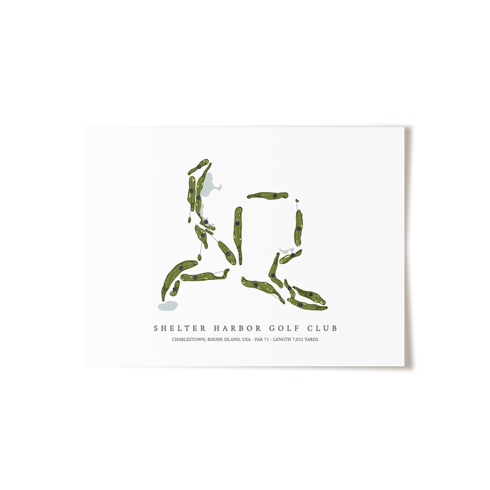 Shelter Harbor Golf Club | Golf Course Map | Unframed