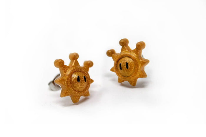 Mario Shine Sprite Earrings, Super Mario Sunshine, Mario Jewelry, Nintendo Gift