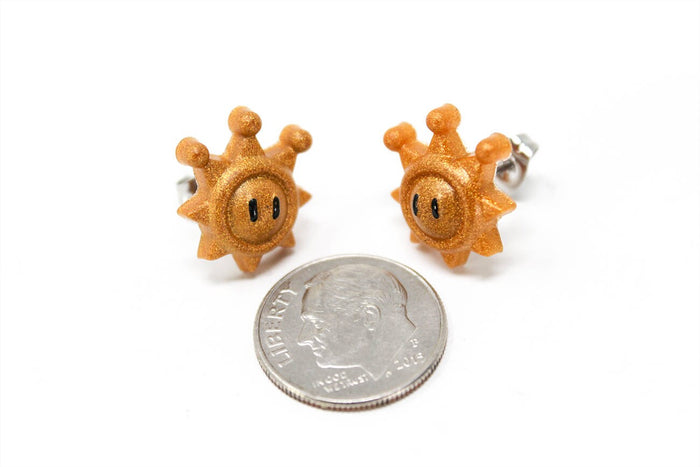Mario Shine Sprite Earrings, Super Mario Sunshine, Mario Jewelry, Nintendo Gift