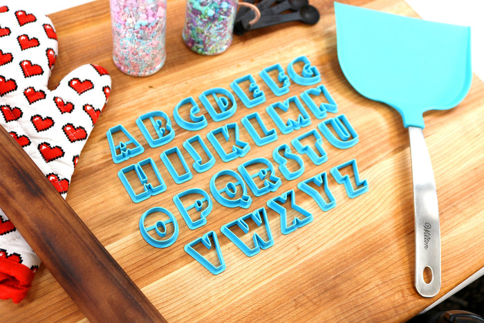 Showcard FONT Cookie Cutters - Fondant Letters, Letters for Cake decorating