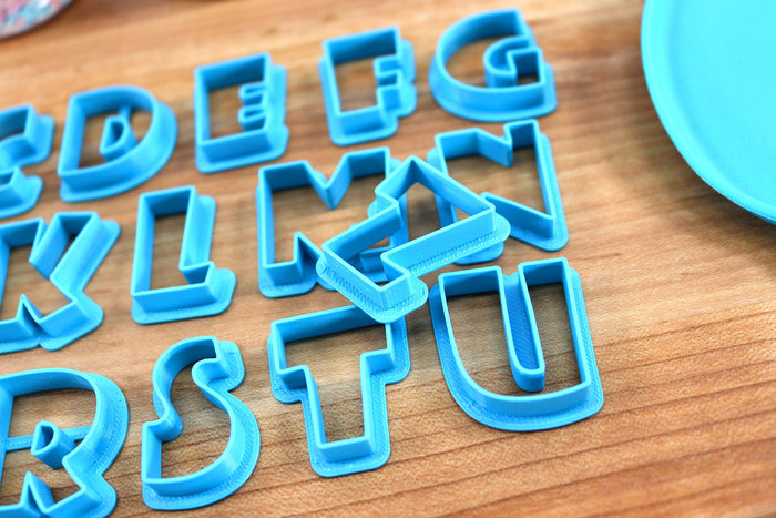 Showcard FONT Cookie Cutters - Fondant Letters, Letters for Cake decorating