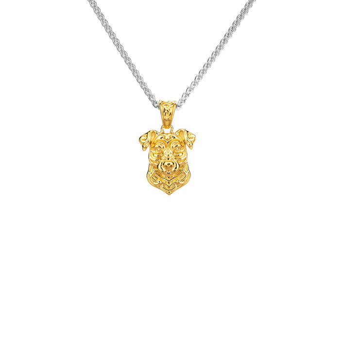 Silver and 18k Vermeil Reversible Dog Pendant