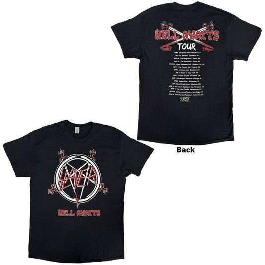 SLAYER - HELL AWAITS TOUR - T-Shirt Black (Back Print)