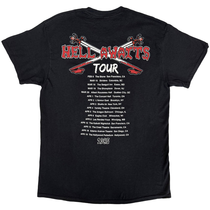 SLAYER - HELL AWAITS TOUR - T-Shirt Black (Back Print)