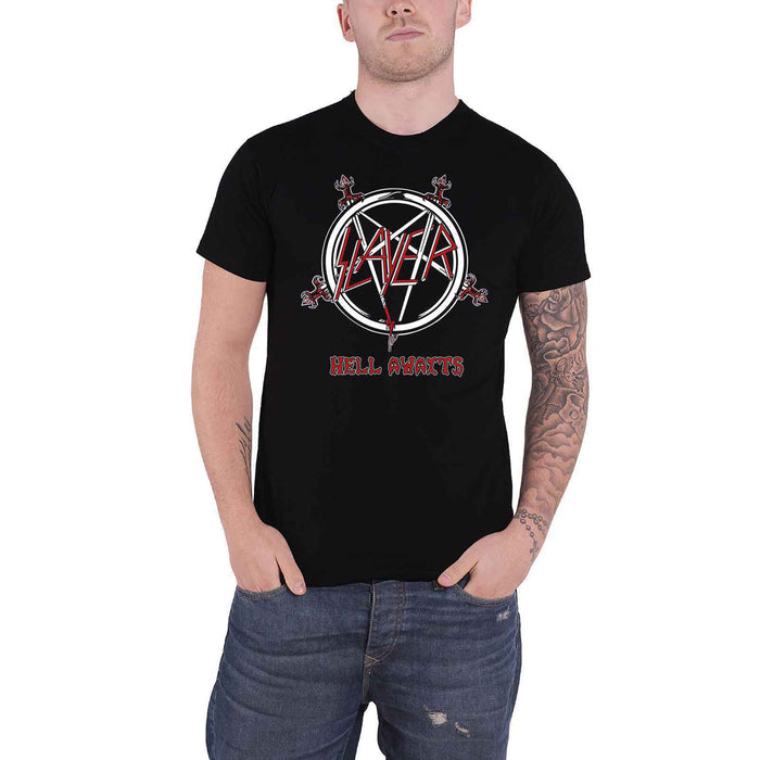 SLAYER - HELL AWAITS TOUR - T-Shirt Black (Back Print)