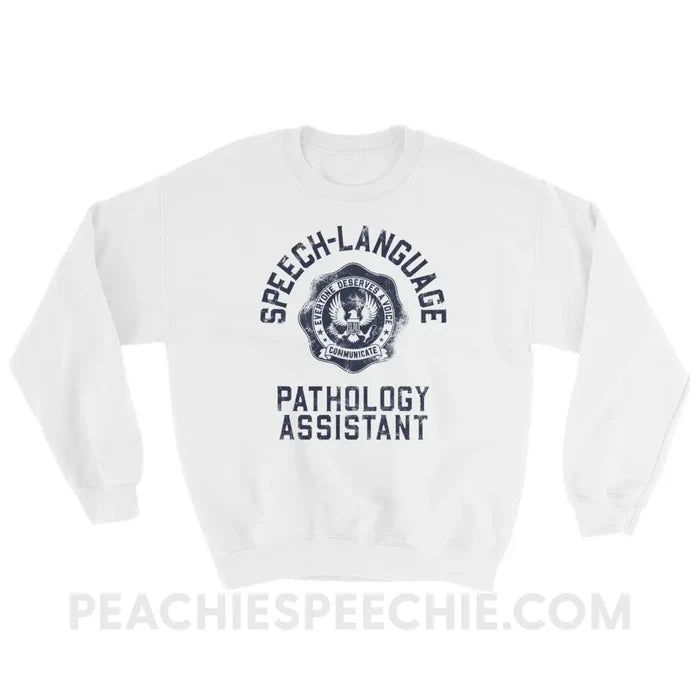 SLPA University Classic Sweatshirt - White / S - Hoodies & Sweatshirts peachiespeechie.com