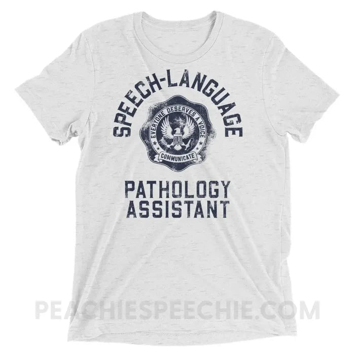 SLPA University Tri-Blend Tee - White Fleck Triblend / XS - T-Shirts & Tops peachiespeechie.com