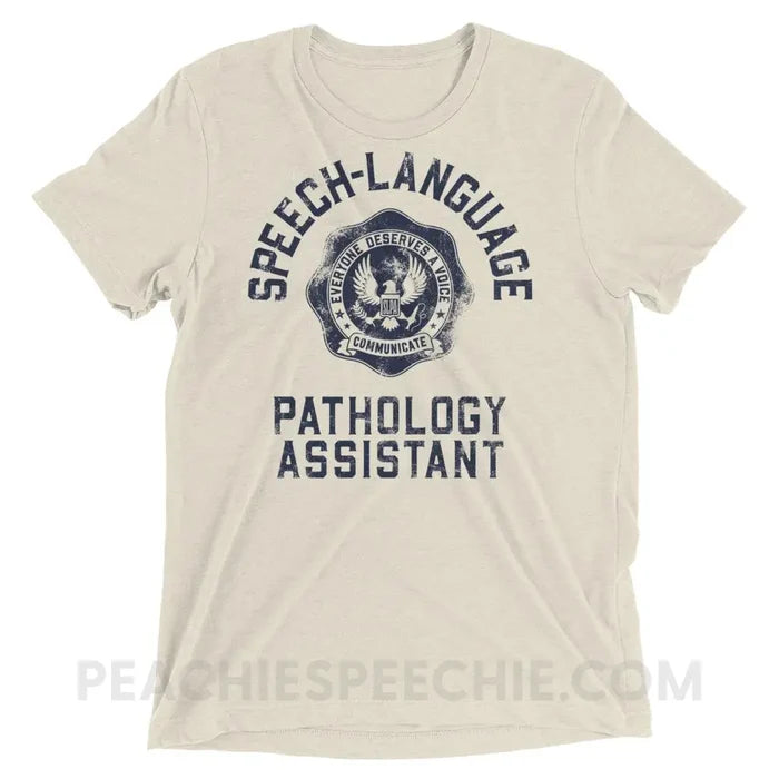 SLPA University Tri-Blend Tee - Oatmeal Triblend / XS - T-Shirts & Tops peachiespeechie.com
