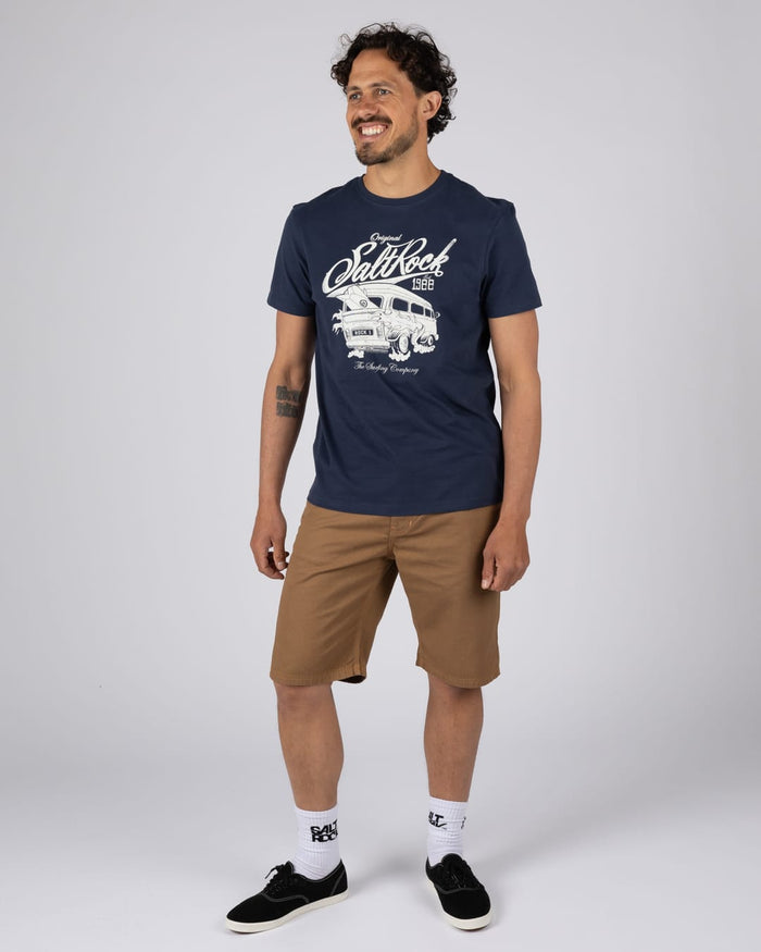 Smoke Em Mens Short Sleeve T-Shirt in Dress Blue