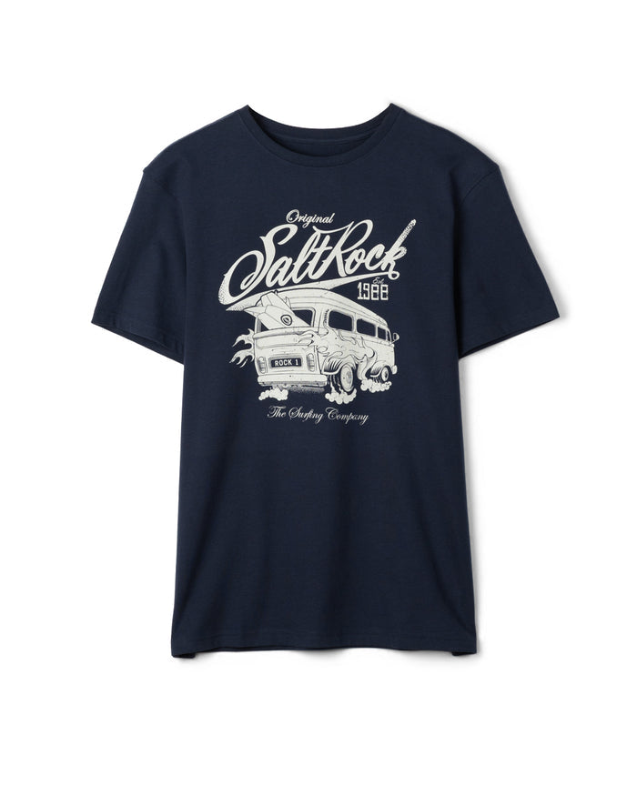 Smoke Em Mens Short Sleeve T-Shirt in Dress Blue