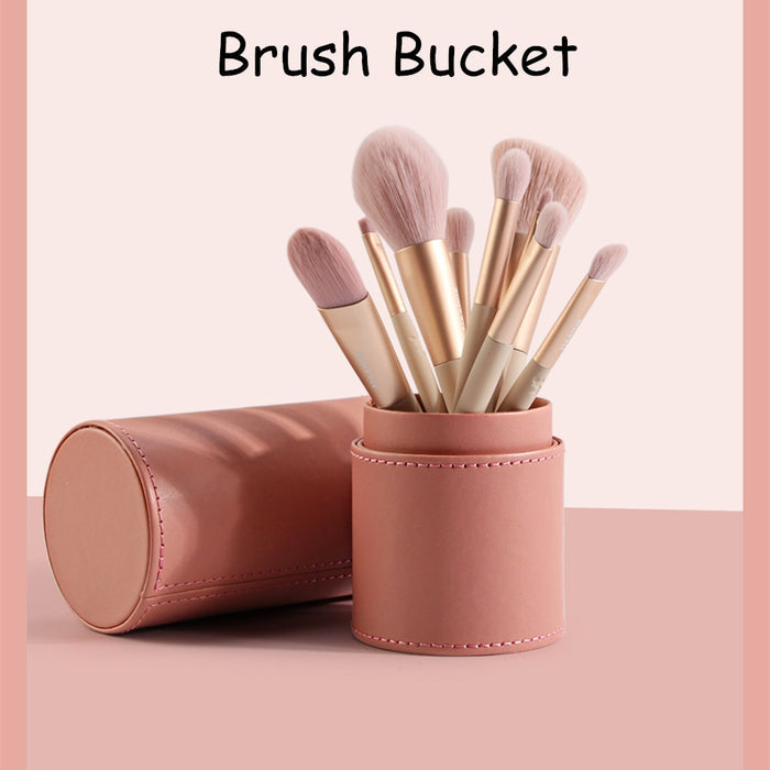 Soft PU Round Cosmetic Brush Container Cosmetic Tool Cosmetic Brush
