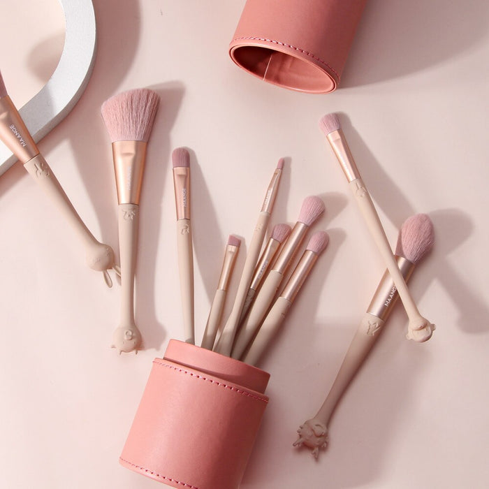 Soft PU Round Cosmetic Brush Container Cosmetic Tool Cosmetic Brush