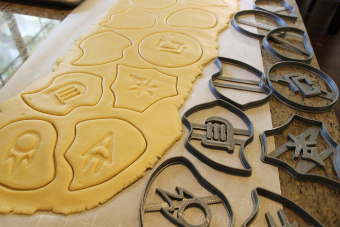 FFXIV Soul Stone Cookie Cutters (Set 2 of 3) -Drg, Brd, Blm, Drk, Ast - FF14- DRG Soul Crystal Cookie Cutter - LootCaveCo