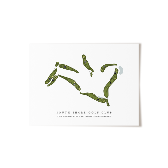 South Shore Golf Club | Golf Course Map | Unframed