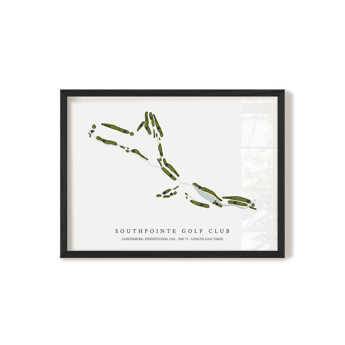 Southpointe Golf Club | Golf Course Map | Black+Frame