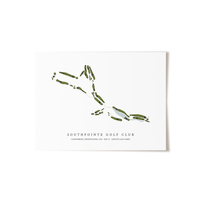 Southpointe Golf Club | Golf Course Map | Unframed