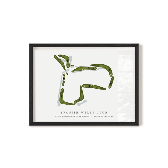 Spanish Wells Club | Golf Course Map | Black+Frame