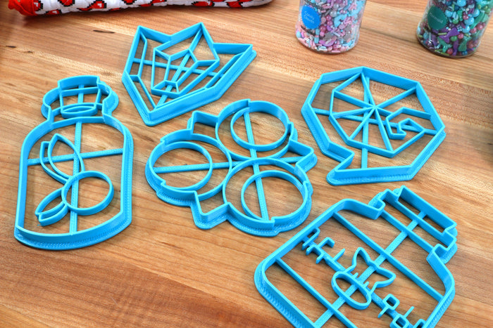 Spiritual Stones Cookie Cutters - Zora Sapphire, Goron Ruby, Kokiri Emerald, Fairy Bottle, Lon Lon Milk - Legend of Zelda Ocarina of Time