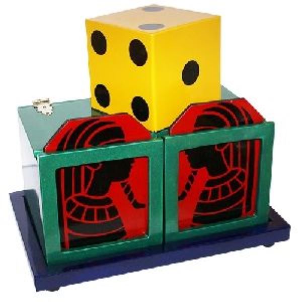 Split Die Box With Tray - Die Vanishes And Reappears At Will - A Classic of Magic That's Easy To Do!