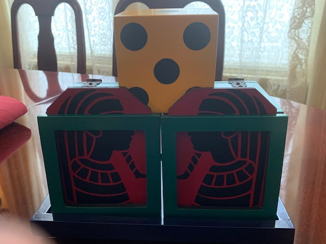 Split Die Box With Tray - Die Vanishes And Reappears At Will - A Classic of Magic That's Easy To Do!