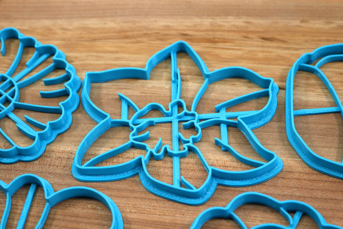 Spring Flower Cookie Cutters Set - Daffodil Cookie, Daisy Cookie , Orchid Cookie, Rose Cookie, Tulip Cookie - Spring Cookie Cutter