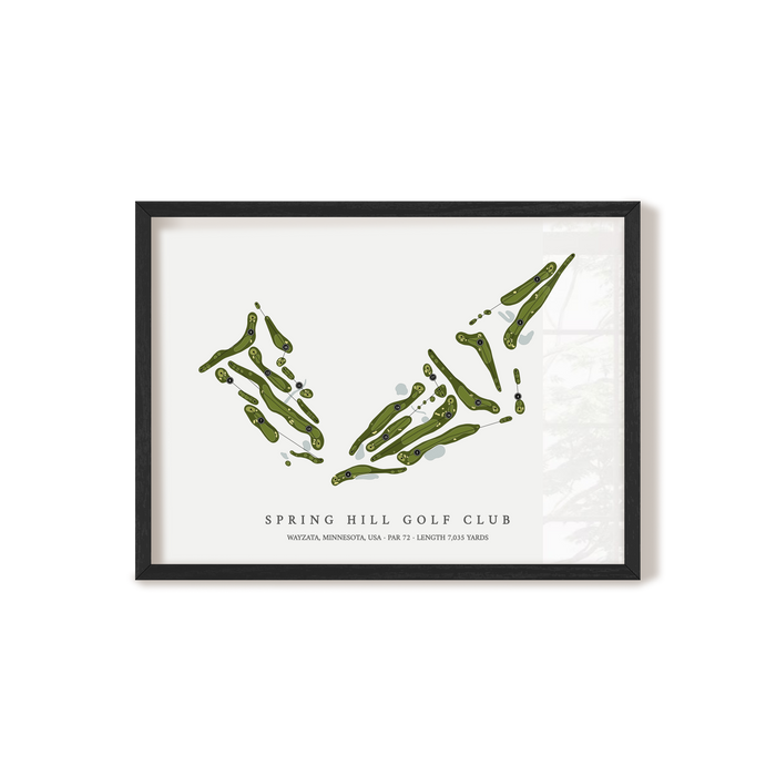 Spring Hill Golf Club | Golf Course Print | Black Frame