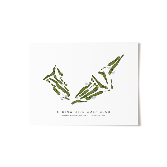Spring Hill Golf Club | Golf Course Print | Unframed