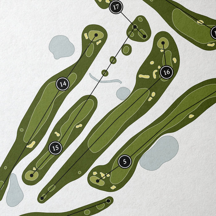 Spring Hill Golf Club | Golf Course Print | Close Up