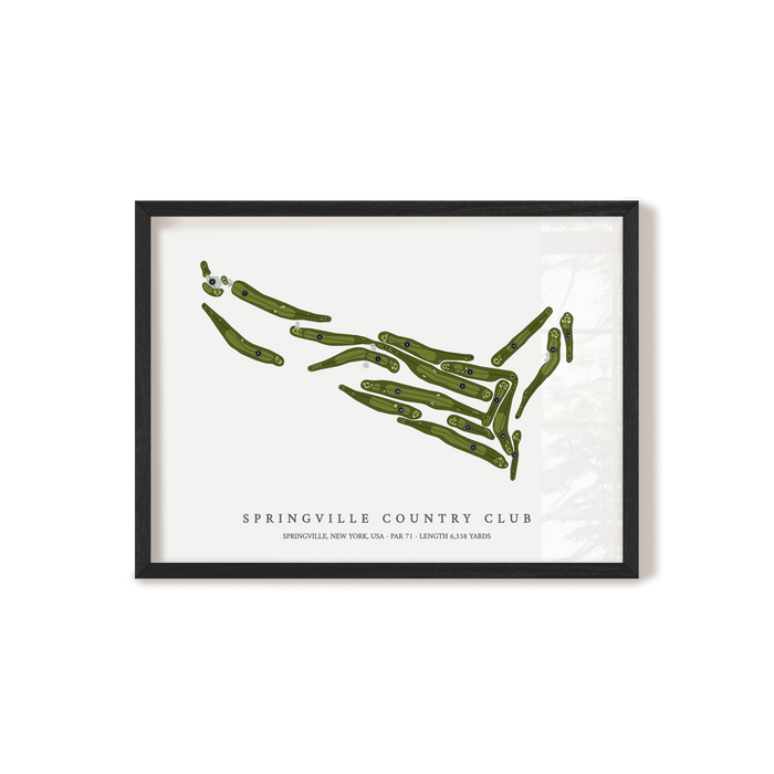 Springville Country Club | Golf Course Map | Black+Frame