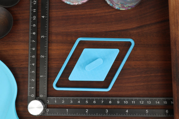 Stamp Thumbprint Cookie Cutters - Circle, Hexagon, Rhombus, Square, Star Shapes - Filling Cookies