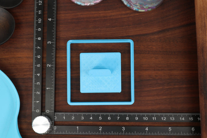 Stamp Thumbprint Cookie Cutters - Circle, Hexagon, Rhombus, Square, Star Shapes - Filling Cookies