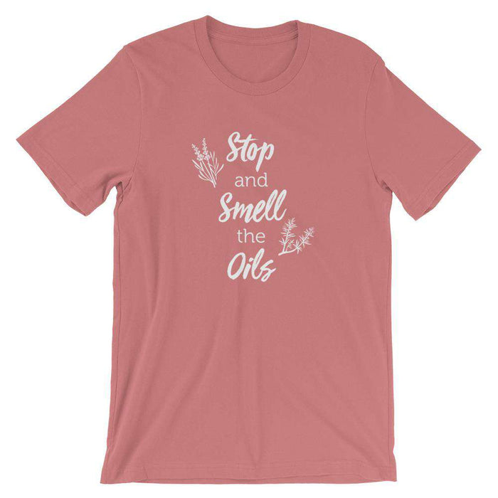 Stop and Smell the Oils (Dark) Short-Sleeve Unisex T-Shirt at Your Oil Tools