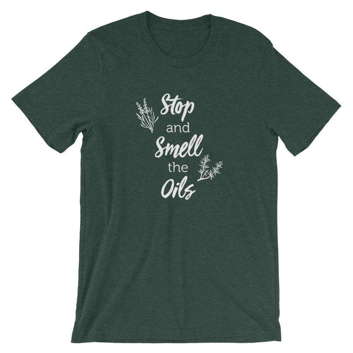 Stop and Smell the Oils (Dark) Short-Sleeve Unisex T-Shirt at Your Oil Tools