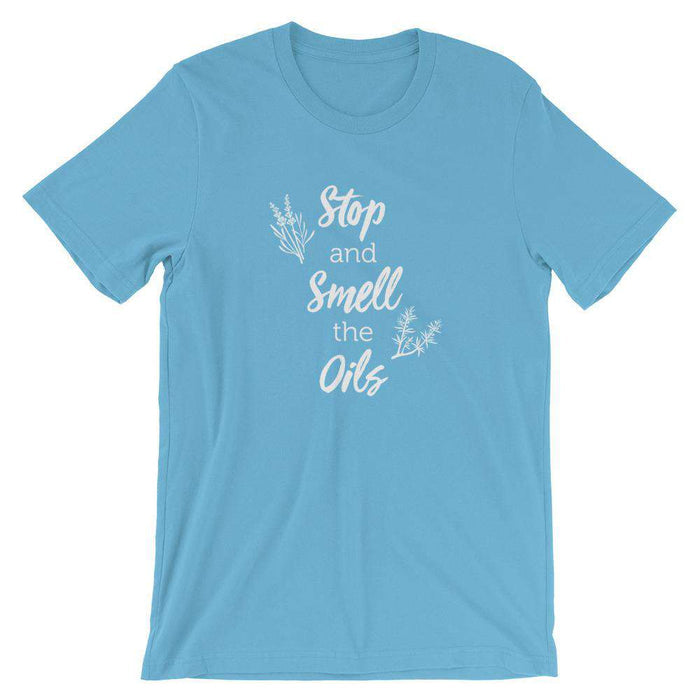 Stop and Smell the Oils (Dark) Short-Sleeve Unisex T-Shirt at Your Oil Tools