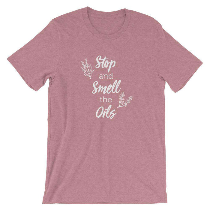 Stop and Smell the Oils (Dark) Short-Sleeve Unisex T-Shirt at Your Oil Tools