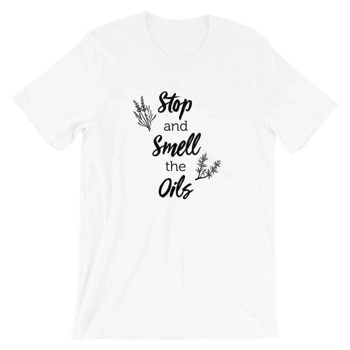 Stop and Smell the Oils (Light) Short-Sleeve Unisex T-Shirt at Your Oil Tools