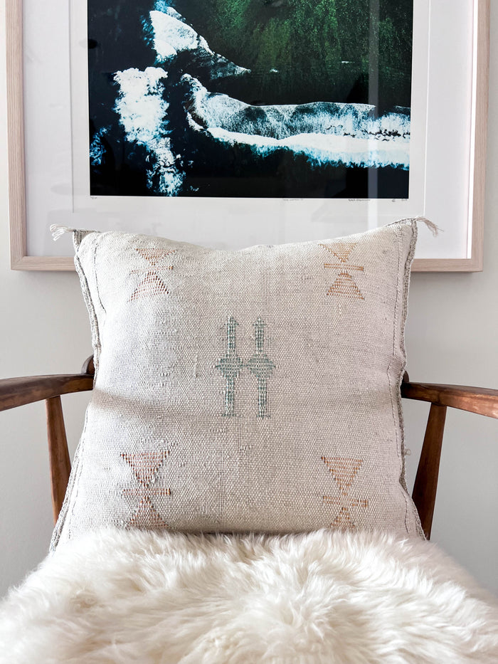 Storm XII Moroccan Sabra Cactus Silk Pillow
