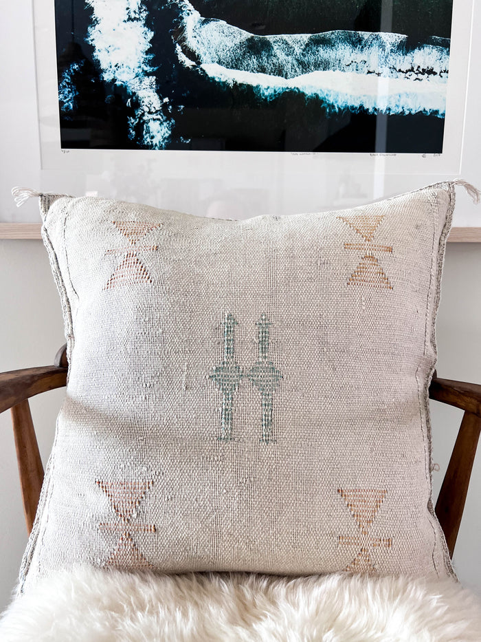 Storm XII Moroccan Sabra Cactus Silk Pillow