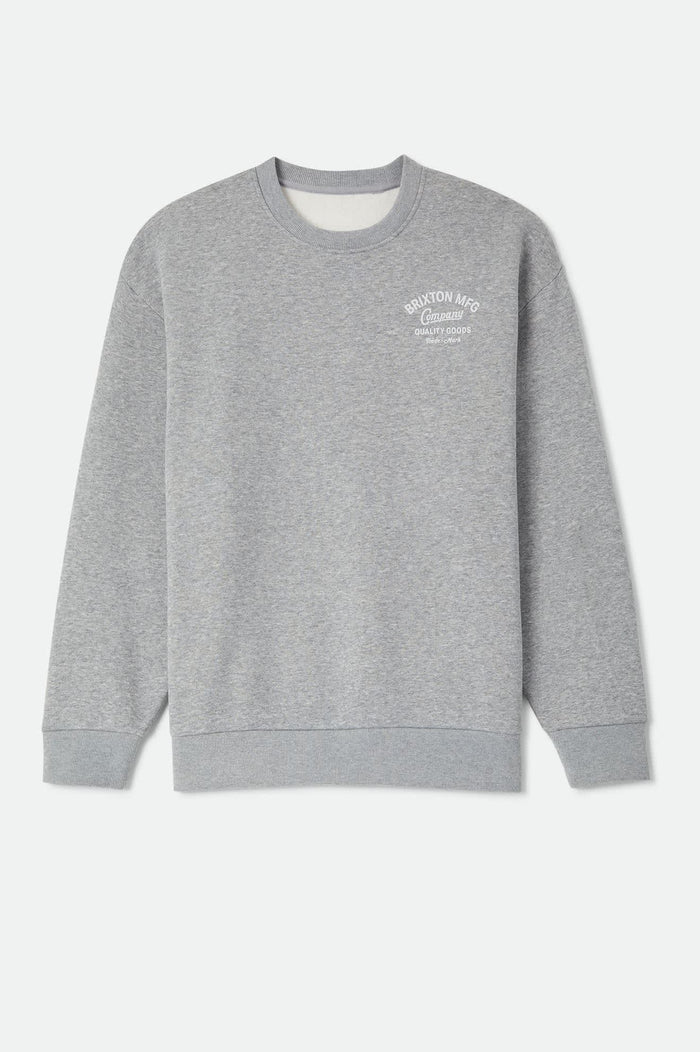 Men's Straton Crew in the color Heather Grey - Front Product View