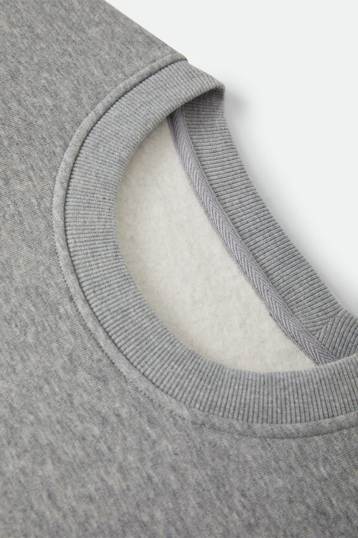 Men's Straton Crew in the color Heather Grey - Additional Laydown image
