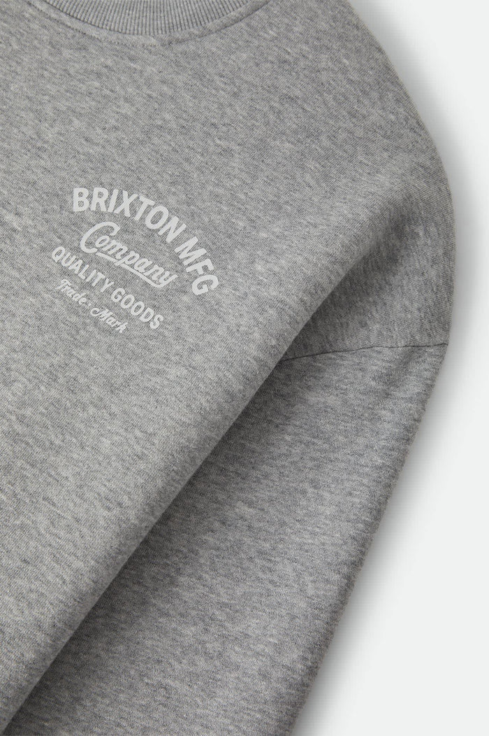 Men's Straton Crew in the color Heather Grey - Additional Laydown image
