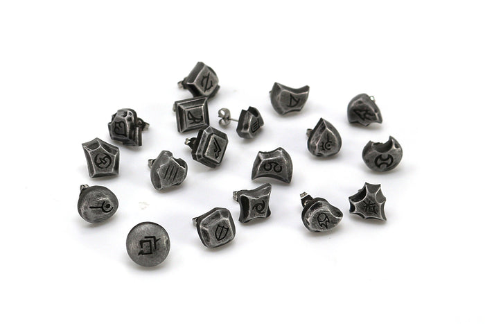 Summoner FFXIV Soul Crystal Earrings/Job Stone FF14 Final Fantasy 14 FFXIV Charm -Stainless Steel Stud-
