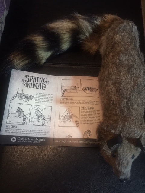 Super Robbie Raccoon - Appears Alive - Great Magician's Prop Children Love! - Super Flex Neck Version!