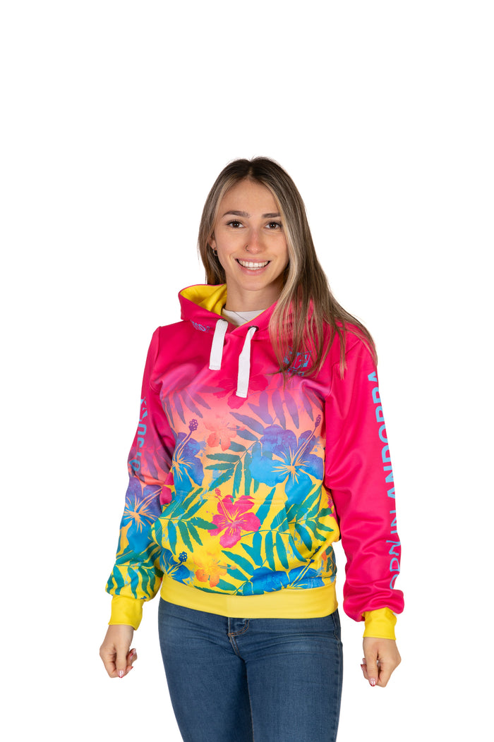 Sweat à capuche - Floral Pink