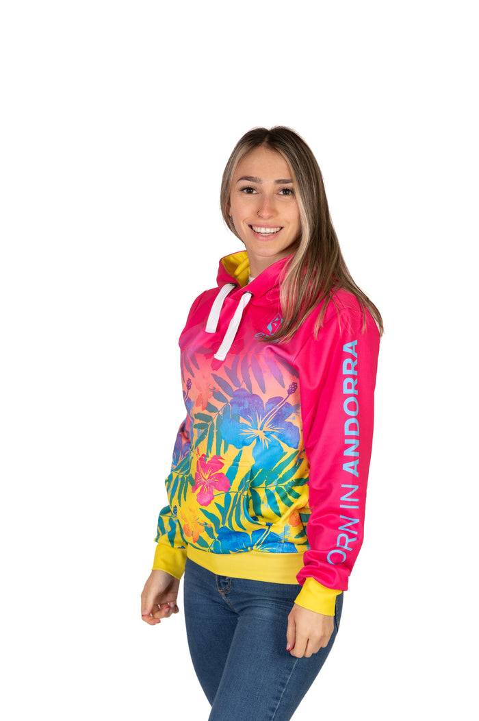 Sweat à capuche - Floral Pink