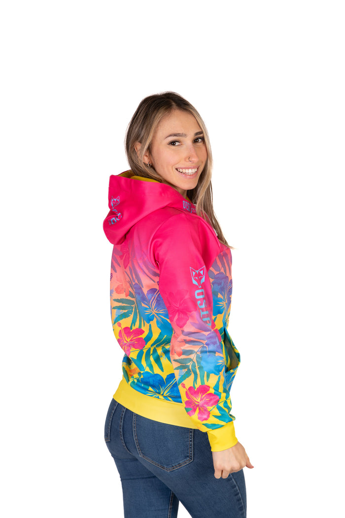 Sweat à capuche - Floral Pink