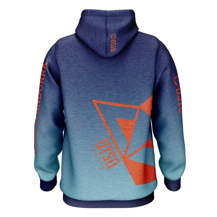 Sweat à capuche - Navy Blue & Fluo Orange Otso